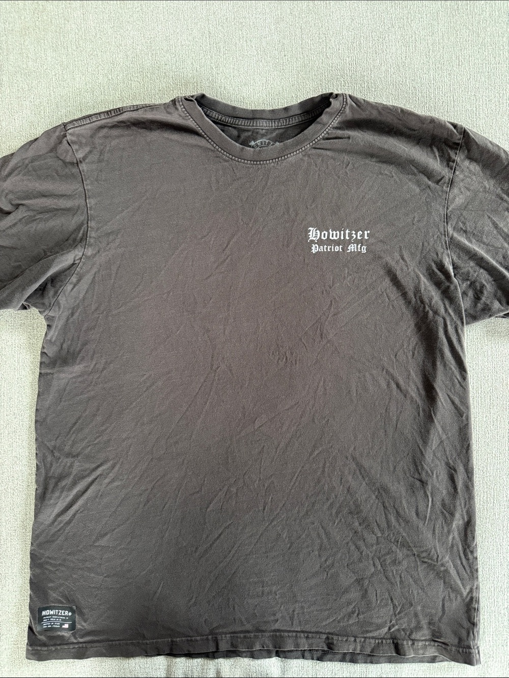 Howitzer Patriot Mfg Men's Black Short Sleeve Graphic Tee